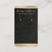 Eenvoudige Elegante Gouden Oorbel Display Kaart Visitekaartje (Voorkant)