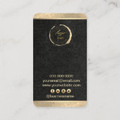 Eenvoudige Elegante Gouden Oorbel Display Kaart Visitekaartje (Achterkant)