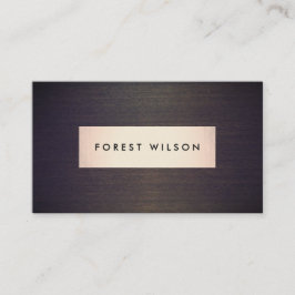 Eenvoudige Elegante Gouden Plak Houten Korrel Visitekaartje