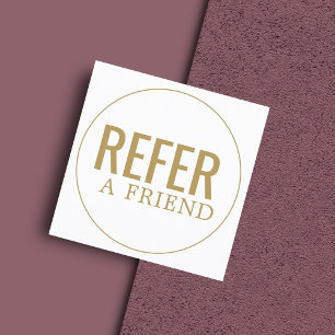 Eenvoudige Elegante Gouden Schoonheidssalon Aanbevelingskaartje