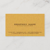 Eenvoudige elegante gouden textuur achtergrond visitekaartje (Achterkant)
