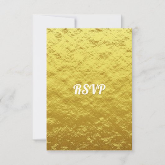 Eenvoudige Elegante Gouden Trouw-RSVP Kaart (Voorkant)