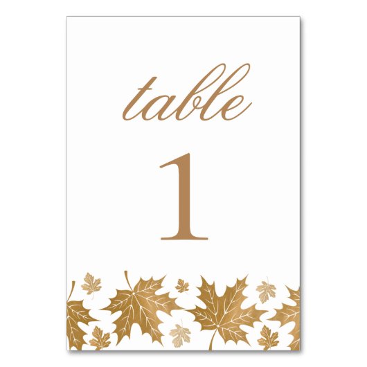 Eenvoudige elegante gouden val laat aangepaste bru kaart (Achterkant)