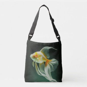 Eenvoudige Elegante Goudvis Digitale Kunst   Crossbody Tas