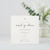 EENVOUDIGE ELEGANTE GRAY GOLD TYPOGRAPHY-dienstmei Kaart (Staand voorkant)