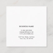 Eenvoudige Elegante Grijze Faux Koperstreep Consul Vierkante Visitekaartje (Achterkant)