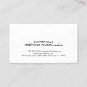 Eenvoudige Elegante Grijze Faux Zilveren Lijn Cons Visitekaartje (Achterkant)