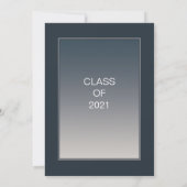 Eenvoudige Elegante Grijze Gradiënt Kaart (Achterkant)