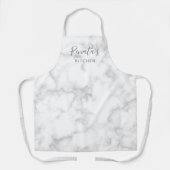Eenvoudige elegante grijze marmer Modern Schort (Voorkant)