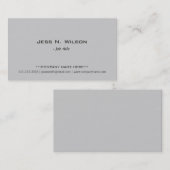 Eenvoudige, elegante grijze visitekaartjes. visitekaartje (Voorkant / Achterkant)