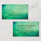 Eenvoudige, elegante groene  achtergrond visitekaartje (Voorkant / Achterkant)