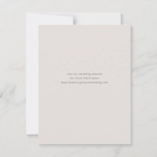 Eenvoudige Elegante Groene Bruiloft Bewaar de Datu (Achterkant)