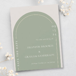 Eenvoudige Elegante Groene Bruiloft Bewaar de Datu