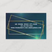 Eenvoudige Elegante Groene Gouden Yoga Instructeur Visitekaartje (Achterkant)