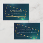 Eenvoudige Elegante Groene Gouden Yoga Instructeur Visitekaartje (Voorkant / Achterkant)