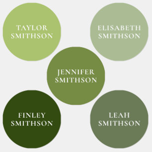 Eenvoudige Elegante Groene Minimalistische Voeg Je Labels