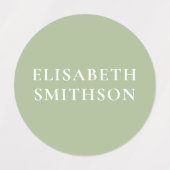 Eenvoudige Elegante Groene Minimalistische Voeg Je Labels (Design 2)