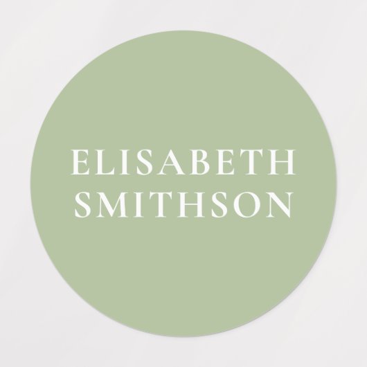 Eenvoudige Elegante Groene Minimalistische Voeg Je Labels (Design 2)