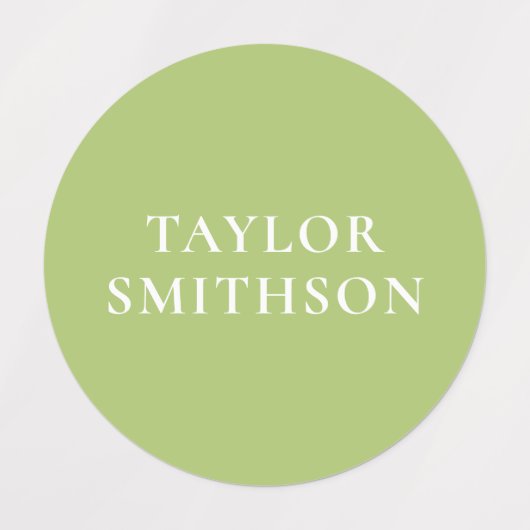 Eenvoudige Elegante Groene Minimalistische Voeg Je Labels (Design 1)