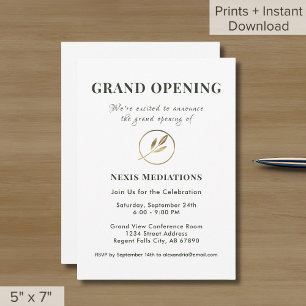 Eenvoudige elegante grote opening kaart