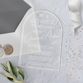 Eenvoudige Elegante Hand Getrokken Botanische Trou Acryl Uitnodigingen