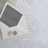 Eenvoudige Elegante Hand Getrokken Botanische Trou Acryl Uitnodigingen