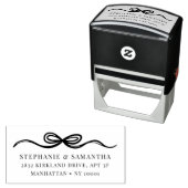 Eenvoudige Elegante Hand getrokken Bow Zelfinktende Stempel (In situ)
