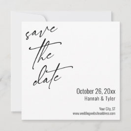 Eenvoudige Elegante Handgeschreven Lettertypografi Save The Date
