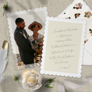 Eenvoudige Elegante Handgeschreven Script Bruiloft Kaart
