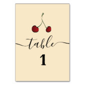 Eenvoudige elegante handgetekende whimsy rode kers kaart (Achterkant)