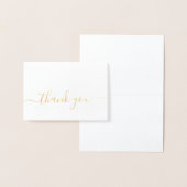 Eenvoudige elegante handschrift minimalistische go folie kaarten (Display)