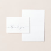 Eenvoudige elegante handschrift minimalistische zi folie kaarten (Display)