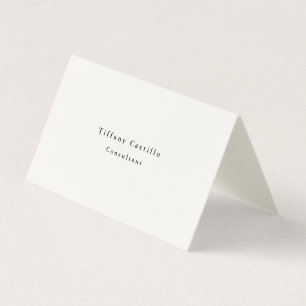 Eenvoudige Elegante Handtekening Crème Modern Visitekaartje