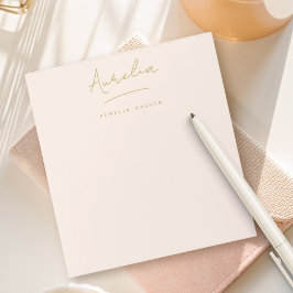 Eenvoudige Elegante Handtekening Minimal Blush Pin Notitieblok
