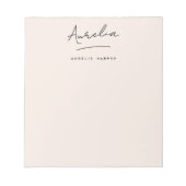 Eenvoudige elegante handtekening minimalistische v notitieblok (Voorkant)