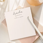 Eenvoudige elegante handtekening minimalistische v notitieblok<br><div class="desc">Eenvoudig Elegant Handtekening Minimalistisch Vrouwelijk Blush Notitieblok</div>