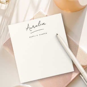 Eenvoudige Elegante Handtekening Minimalistische V Notitieblok