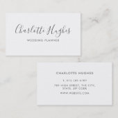 Eenvoudige Elegante Handtekening Visitekaartje (Voorkant / Achterkant)