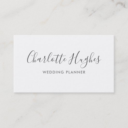 Eenvoudige Elegante Handtekening Visitekaartje (Voorkant)