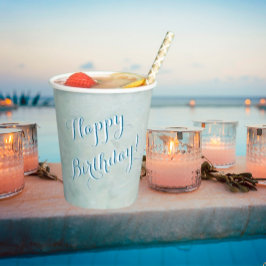 Eenvoudige elegante Happy Birthday Papieren Bekers