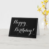 Eenvoudige, elegante "Happy Birthday!" Verjaardag  Kaart (Gele Bloem)