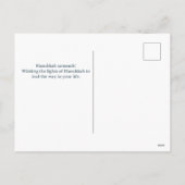 Eenvoudige Elegante Happy Chanoeka familie foto Feestdagenkaart (Achterkant)