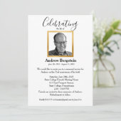 Eenvoudige elegante herdenkingsviering van het lev kaart (Staand voorkant)