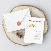 Eenvoudige elegante Herfst in liefde: herfst witte Kaart