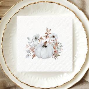 Eenvoudige Elegante Herfst Witte Pompoen Bruiloft  Servet