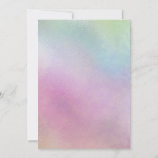 Eenvoudige elegante holografische, zoete zestien u kaart (Achterkant)