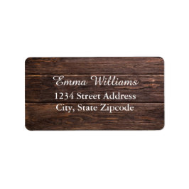 Eenvoudige elegante houten Adresetiketten Etiket