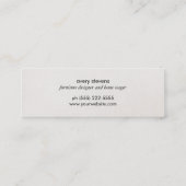 Eenvoudige Elegante Houten Minimalistische Ontwerp Mini Visitekaartje (Achterkant)