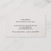 Eenvoudige Elegante Houten Minimalistische Ontwerp Visitekaartje (Achterkant)