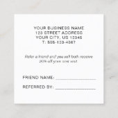 Eenvoudige elegante huidroze aanbevelingskaartje (Achterkant)